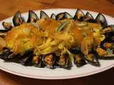 Pâtes à la poutargue et aux moules pour 4 personnes